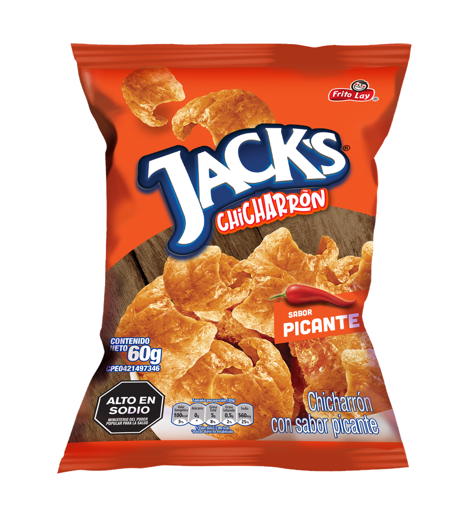 SNACK JACKS 60GR CHICHARRON PICANTE