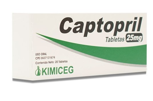 CAPTOPRIL 25MG X 20 TABLETAS KIMICEG