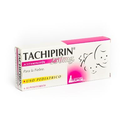 TACHIPIRIN PED 250MG X 6 SUPOSITORIOS ELMOR