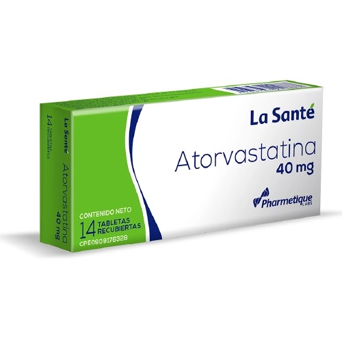 ATORVASTATINA 40MG X 14 TABLETAS LA SANTE