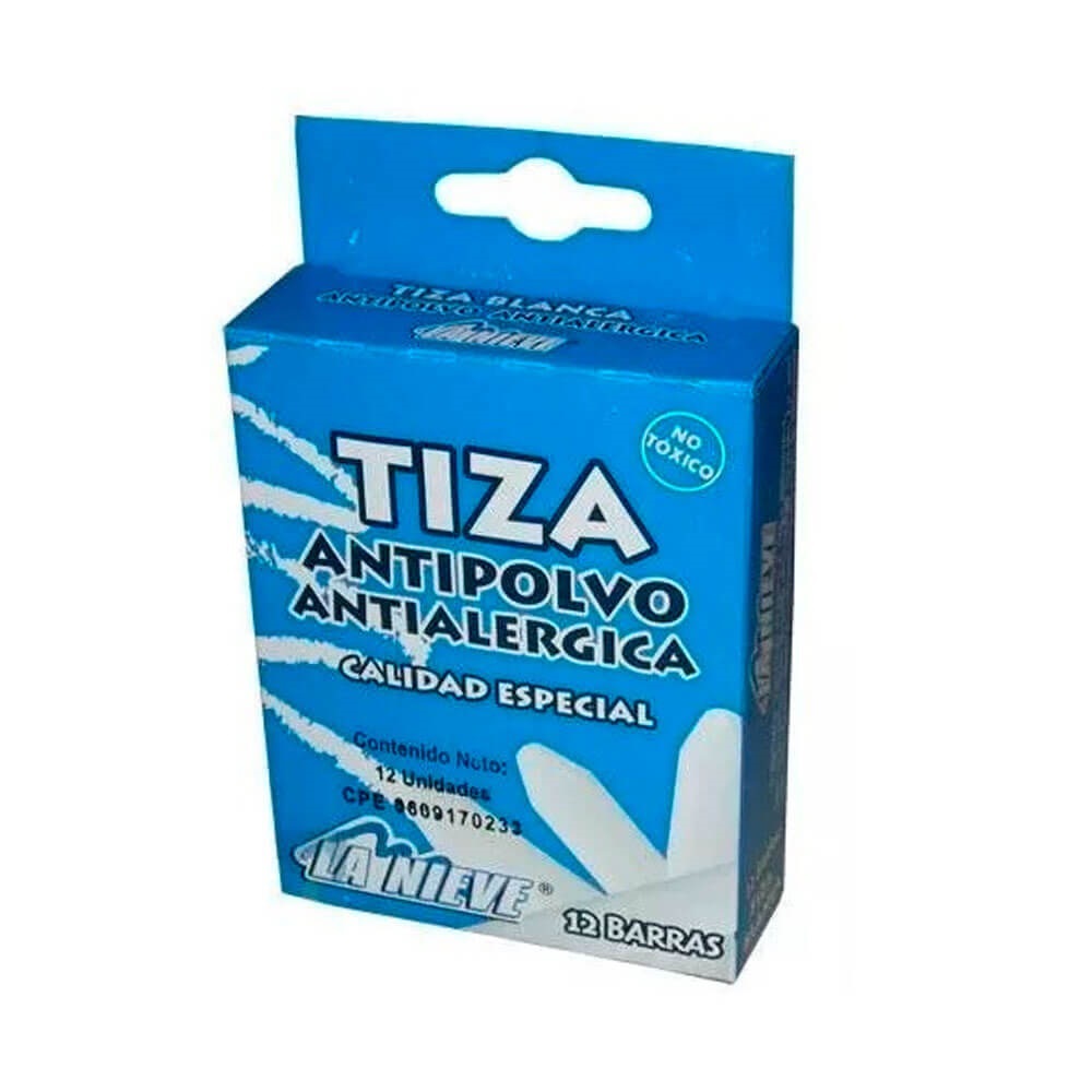 TIZA LA NIEVE 10UND BLANCA