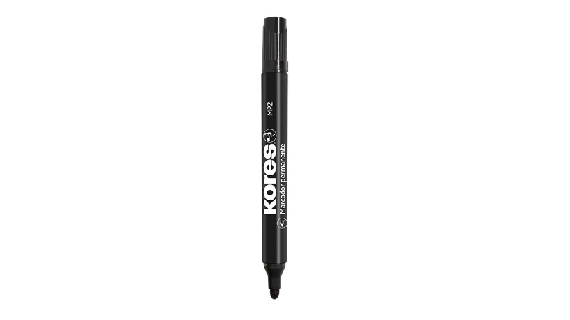 MARCADOR KORES NEGRO MEDIO X UND