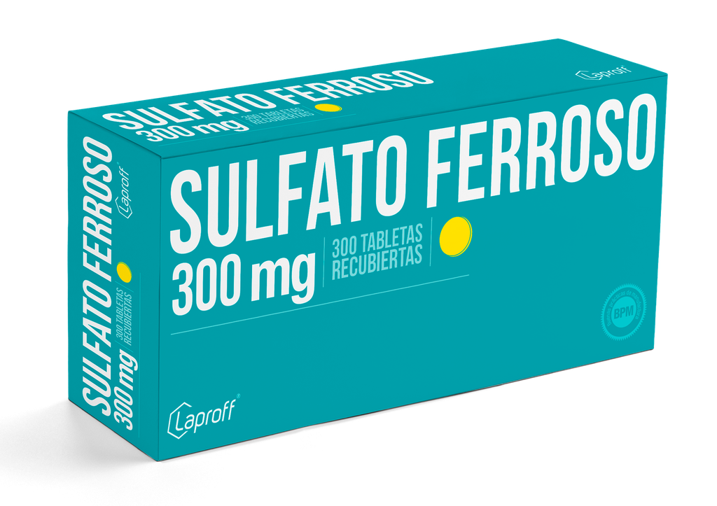 SULFATO FERROSO 300MG X 10TAB BLISTER LAPROFF***