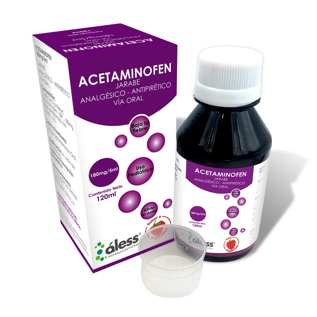 ACETAMINOFEN 180MG/5ML X 120ML ALESS