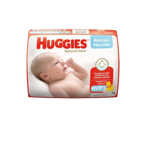 PAÑALES HUGGIES NAT CARE  P X30UND