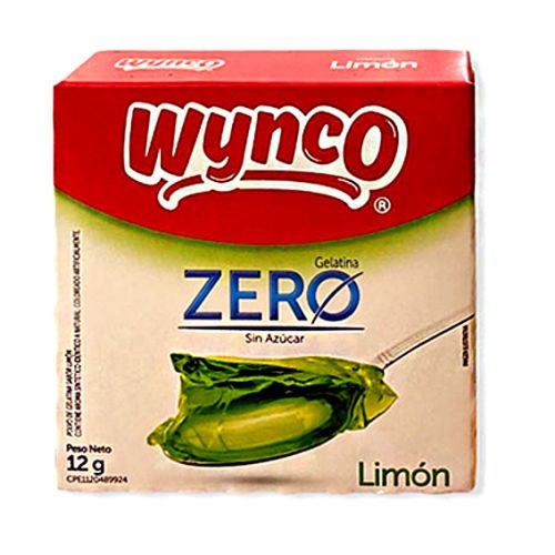 GELATINA WYNCO 12GR ZERO AZUCAR LIMON