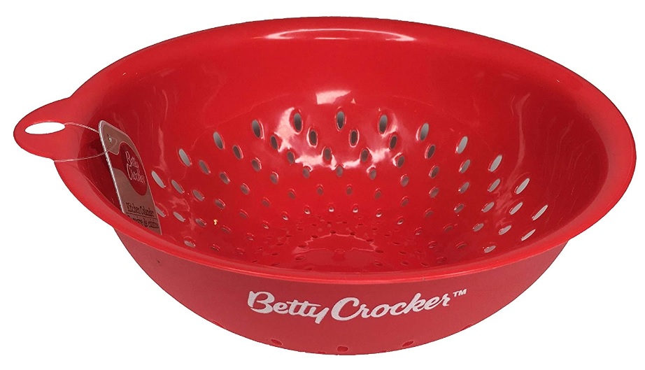 COLADOR P/PASTA BETTY CROCKER ROJO/BLAC.