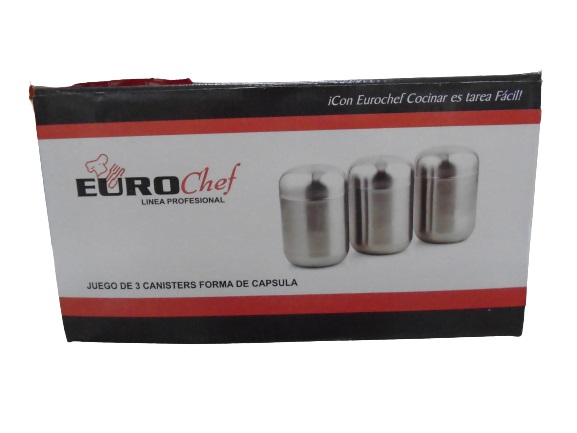 JGO. CANISTERS EUROCHEF 3 PZAS.