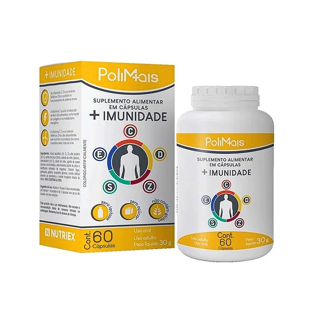 SUPLEM ALLIMEN POLIMAIS 30G X 60TAB NUTRIEX