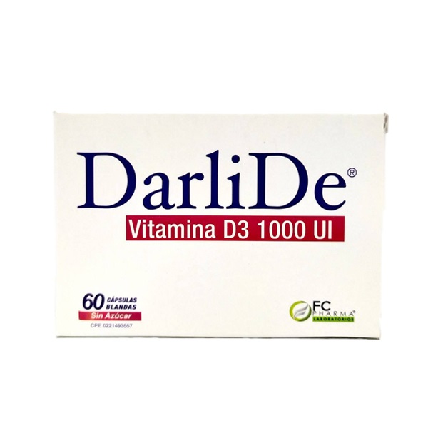DARLIDE VIT D3 1000 UI X 60CAPS FC PHARMA