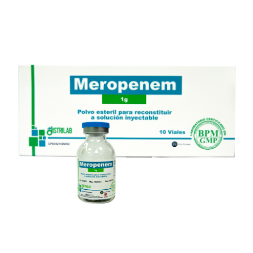 MEROPENEM 1G X 1AMP POLV INY IV DISTRILAB
