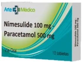 NIMESULIDE PARACE 100MG 500MG X 10TABL ARTE MED
