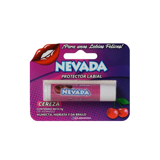 POTECTOR LABIAL CEREZA 4G X 1UNID NEVADA