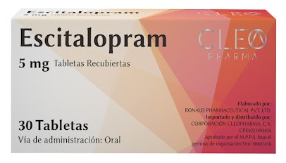 ESCITALOPRAM 5MG X 30TABLETAS CLEO