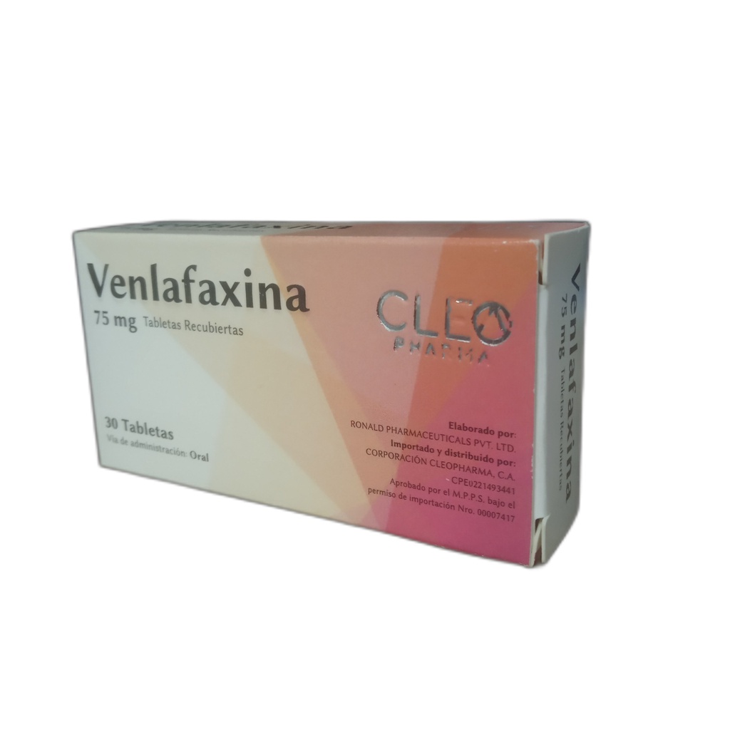 VENLAFAXINA 75MG X 30 TAB CLEO PHARMA