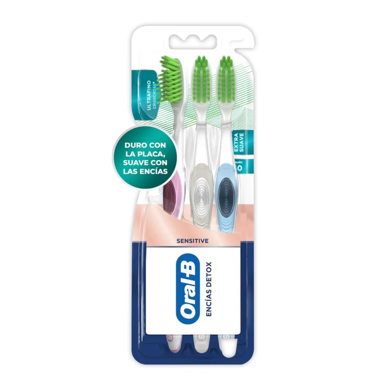 CEPILLO DENTAL ORAL B 3PACK DETOX EXTRAS