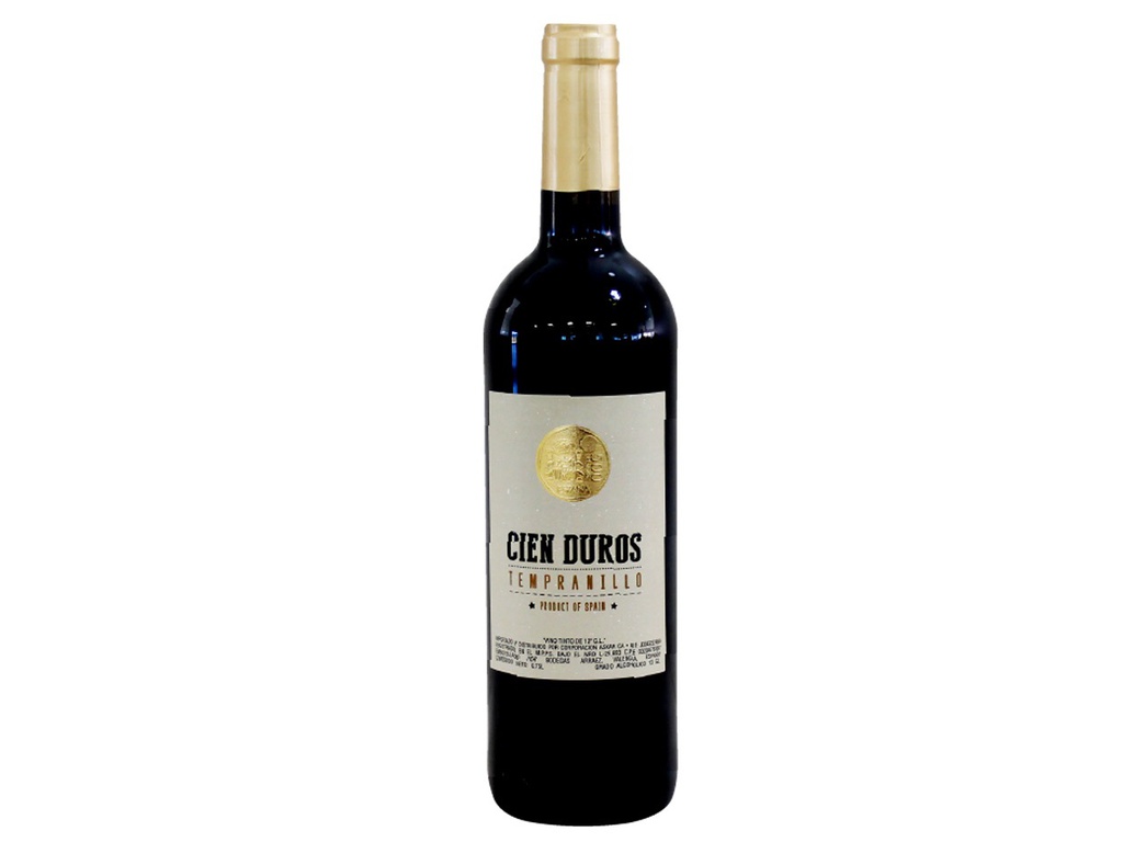 VINO CIEN DUROS 0.75LT TINTO TEMPRANILLO
