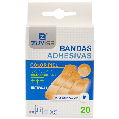 CURITAS ADHESIVAS MIX X 20UND COLOR PIEL ZUVISS