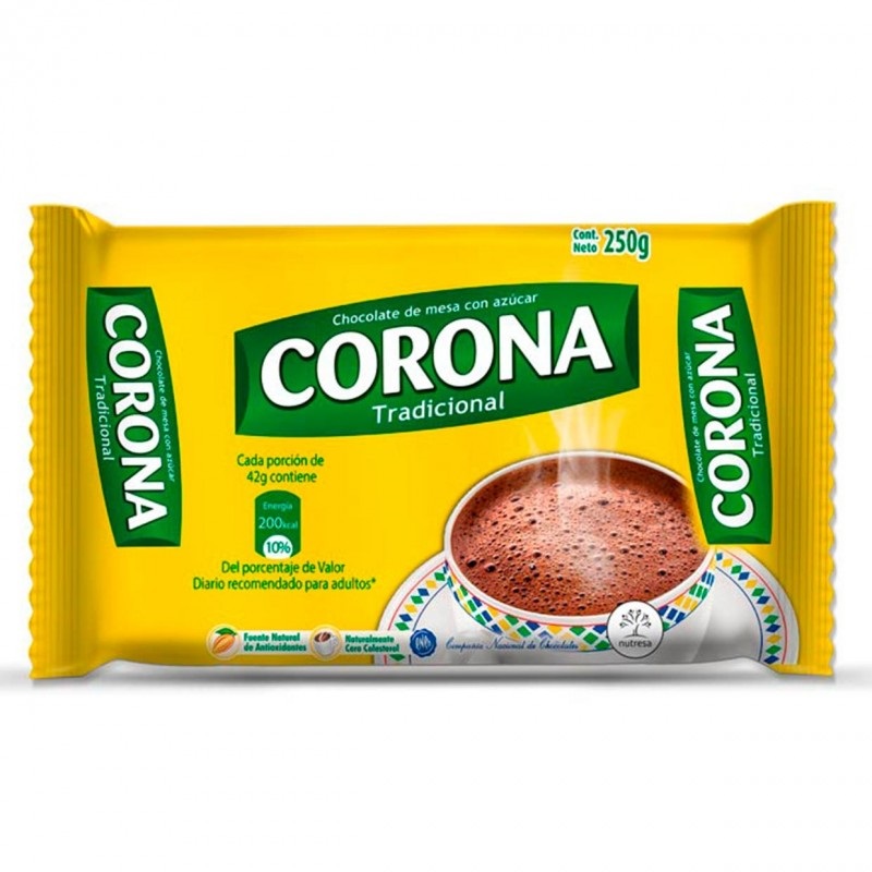 CHOCOLATE CORONA 250GR TRADICIONAL