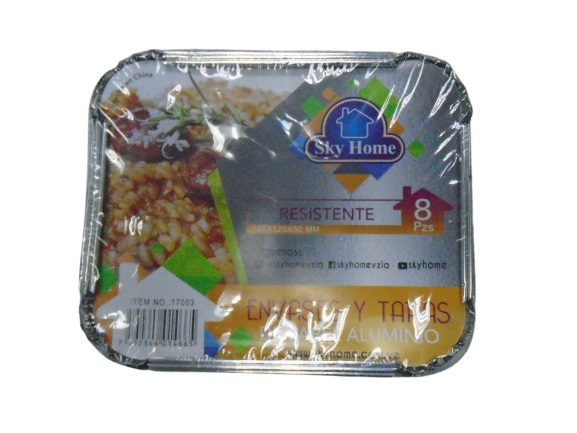 BANDEJA ALUM SKY HOME 4UND 21X14CM TAPA