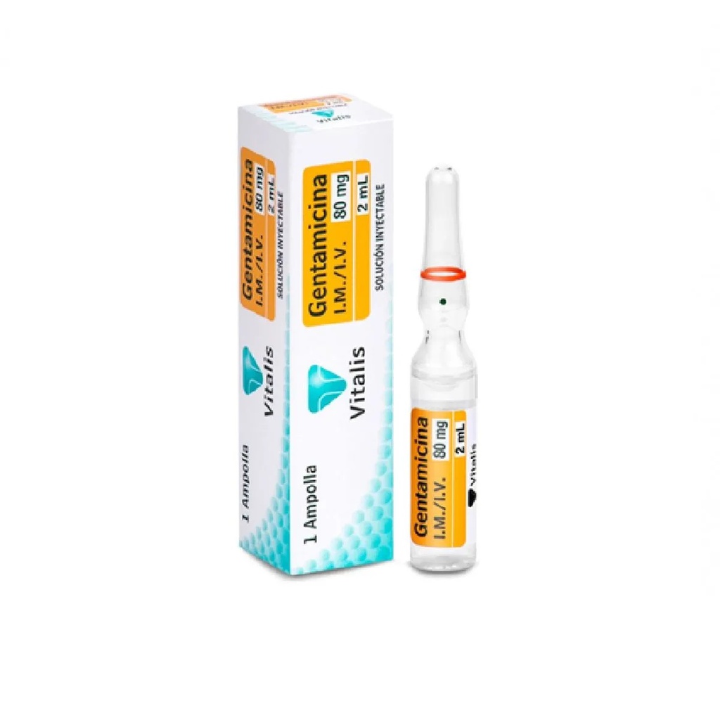 GENTAMICINA 80MG 2ML X 1AMP IM IV VITALIS