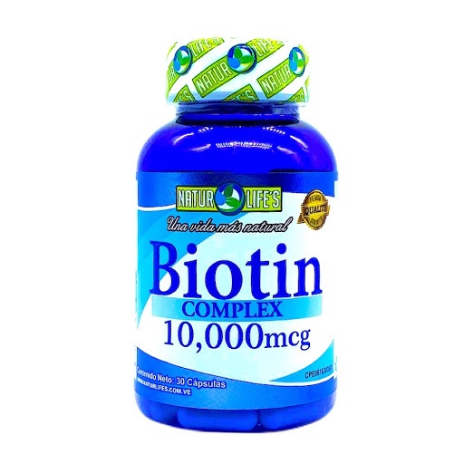 BIOTIN COMPLEX 10000MCG X 30CAPSULAS NATURLIFES