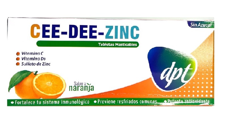 CEE DEE ZINC VITAMINA C D ZINC 10TAB DPT