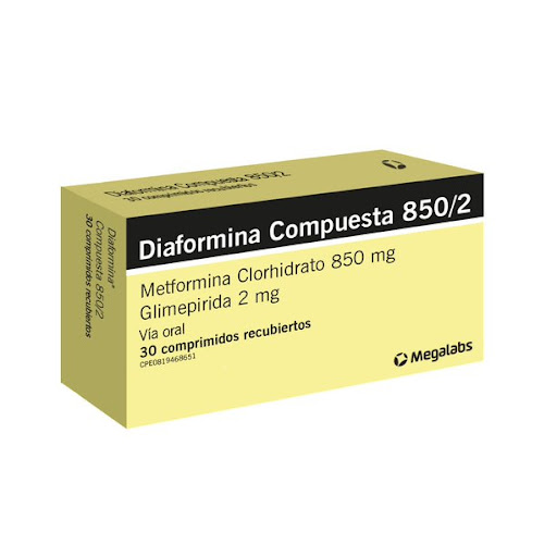 DIAFORMINA COMP 850MG 2MG X 30TAB MEGALABS