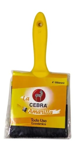 BROCHA CEBRA 4 PULG AMARILLA