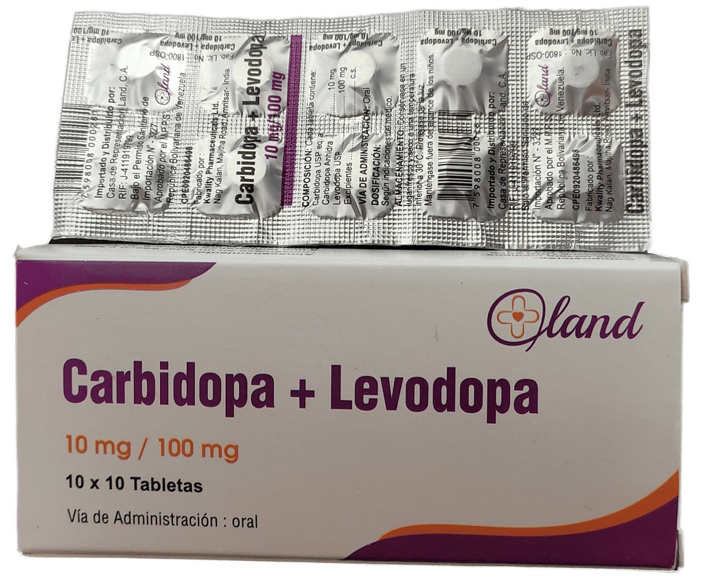 CARBIDOPA LEVODOPA LAND 10MGX10TAB BLIST