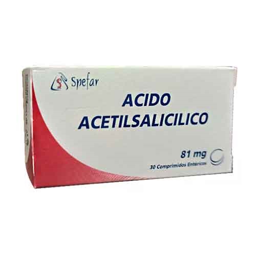 ACIDO ACETILSALICILICO 81MG X 30COMP SPEFAR