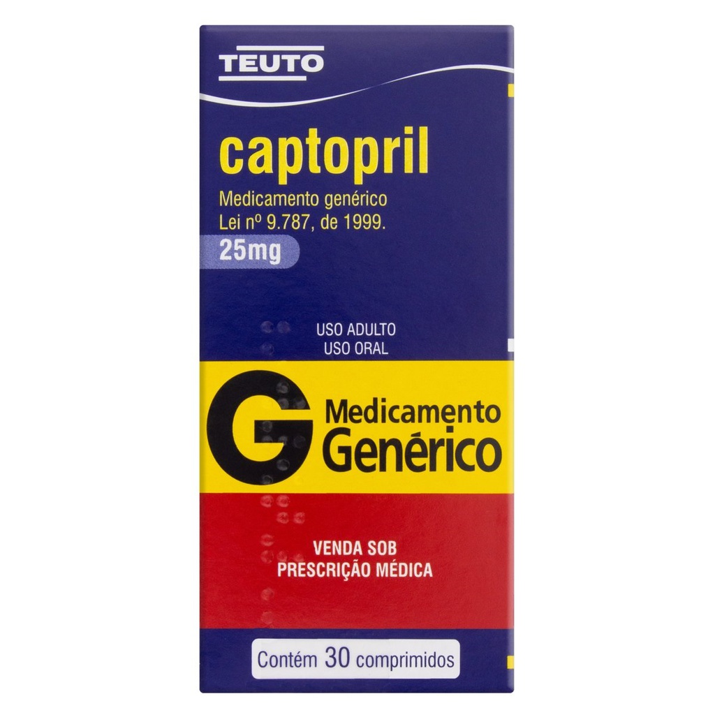 CAPTOPRIL 25MG X 30 COMPRIMIDOS TEUTO