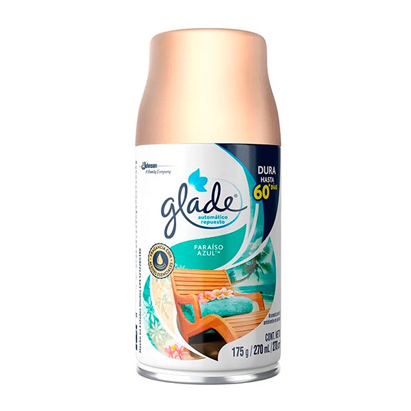 AMBIENTADOR GLADE 175GR PARAISOAZUL REP