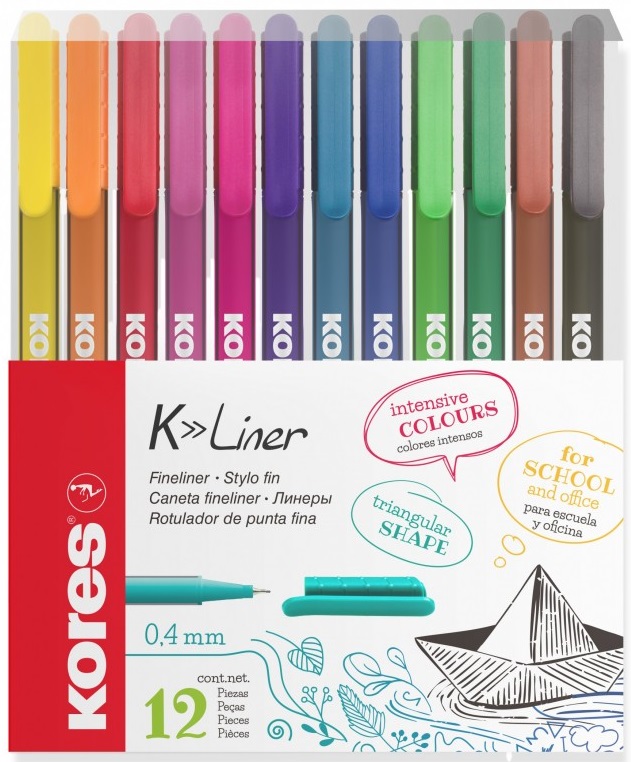 MARCADORES KORES X12UND K-LINER SURTIDO