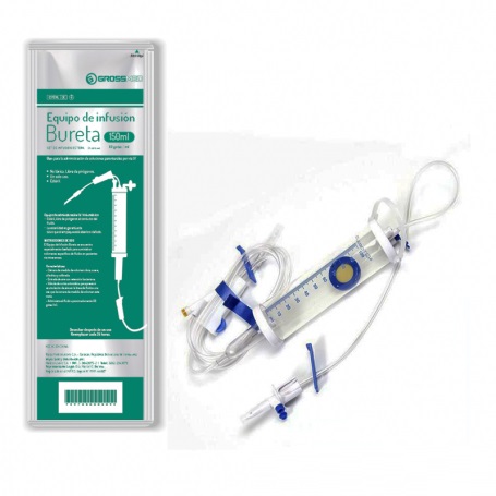 BURETA 150ML 60GTS EQUIPO INFUS GROSSMED