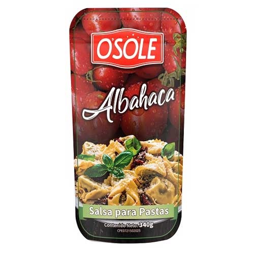 SALSA OSOLE 340GR PARA PASTA ALBAHACA
