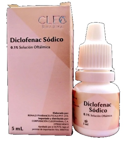 DICLOFENAC SODICO SOLUC OFT  5ML CLEO PHARMA