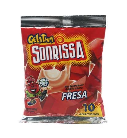 GELATINA SONRISSA 132GR FOIL FRESA