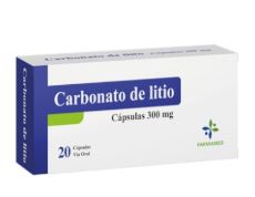 CARBONATO DE LITIO 300MG 20CAPS FARMAMED