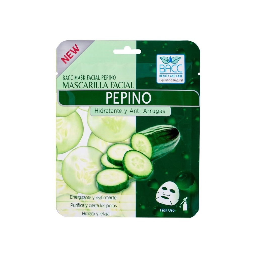 MASCARILLA FACIAL BACC XUND PEPINO