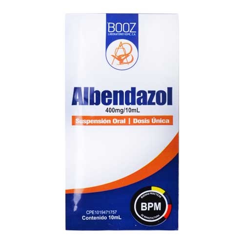 ALBENDAZOL 400MG 10ML X 1 SOBRE BOOZ