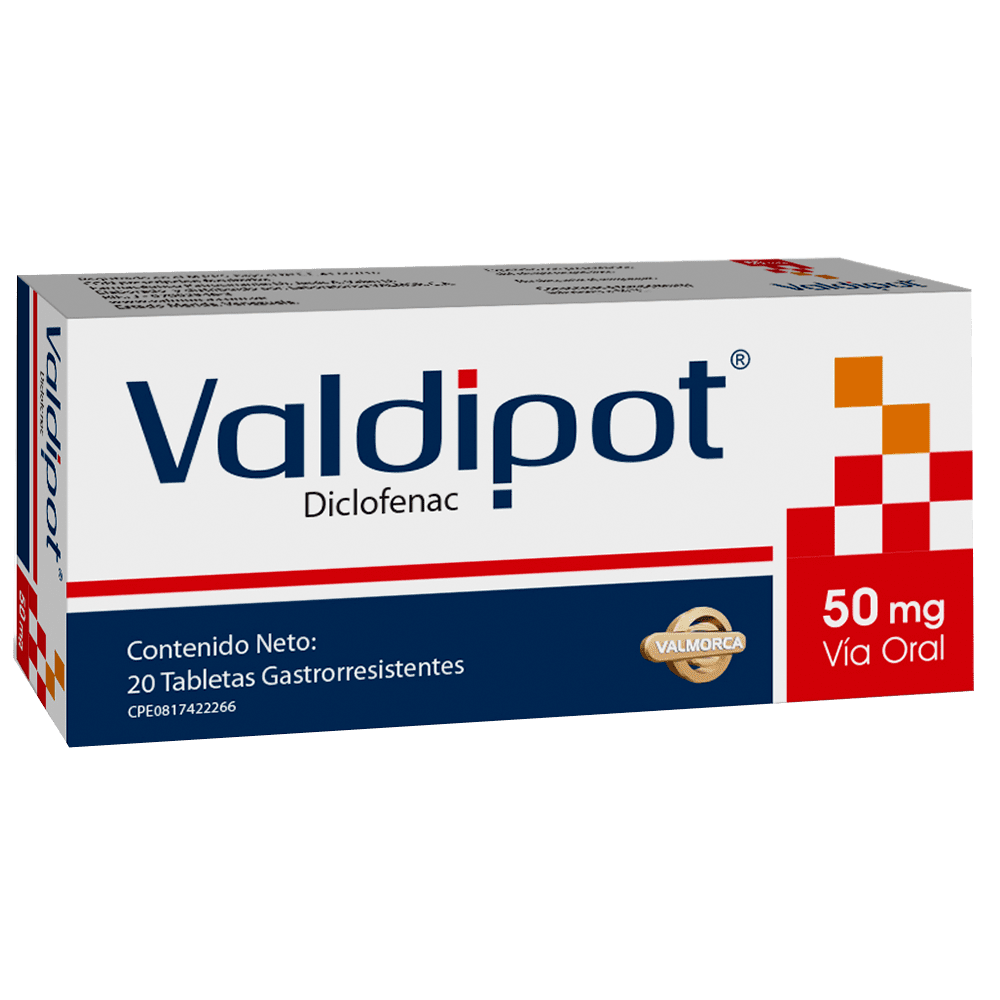 VALDIPOT DICLOFENAC 50MG X 20TAB VALMORCA