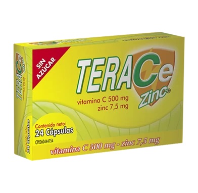 TERACE ZINC 500MG 7,5MG X 24CAPS FARMA