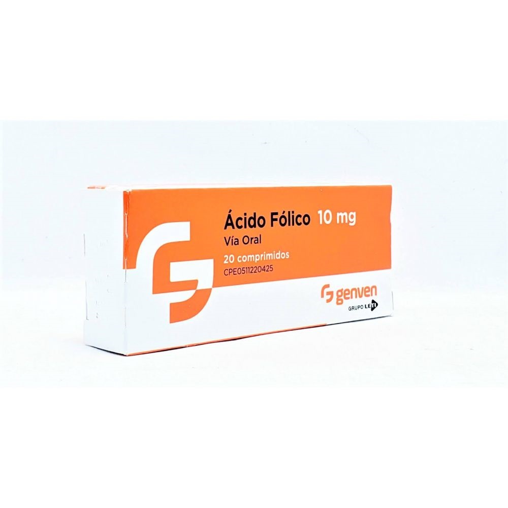 ACIDO FOLICO 10MG X 20 COMPRIMIDOS GENVEN