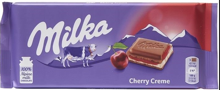 CHOCOLATE MILKA 100GR CHERRY CREME