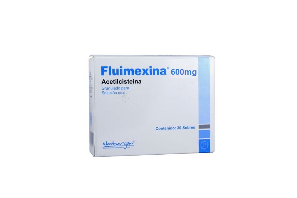 FLUIMEXINA ACETILCISTEINA POLVO  600MG X 2 SOBRES 3G PORTUGAL