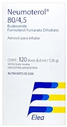 NEUMOTEROL BUDESONIDE AEROSOL 80/4,5 X 120DOSIS PHOENIX