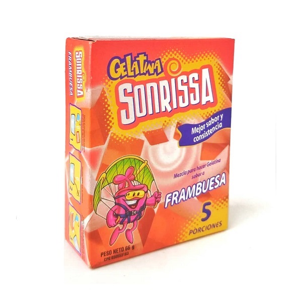 GELATINA SONRISSA 132GR FOIL FRAMBUESA