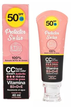 PROTEC SOLAR ETSU 50 SPF 40ML EXTRACTO FLOR DE CEREZO