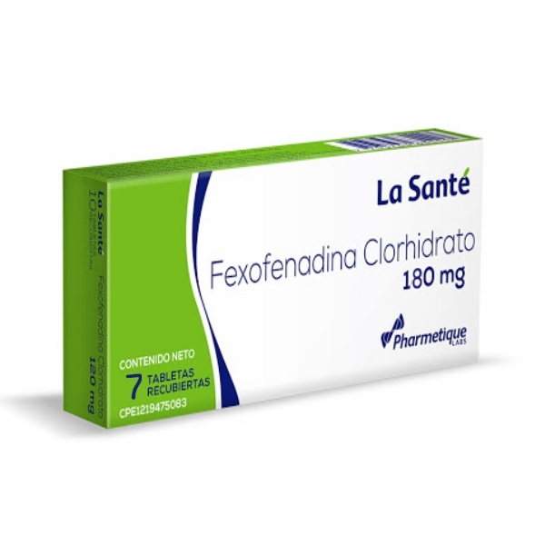FEXOFENADINA CLORHIDRATO 180MG X 7TAB LA SANTE
